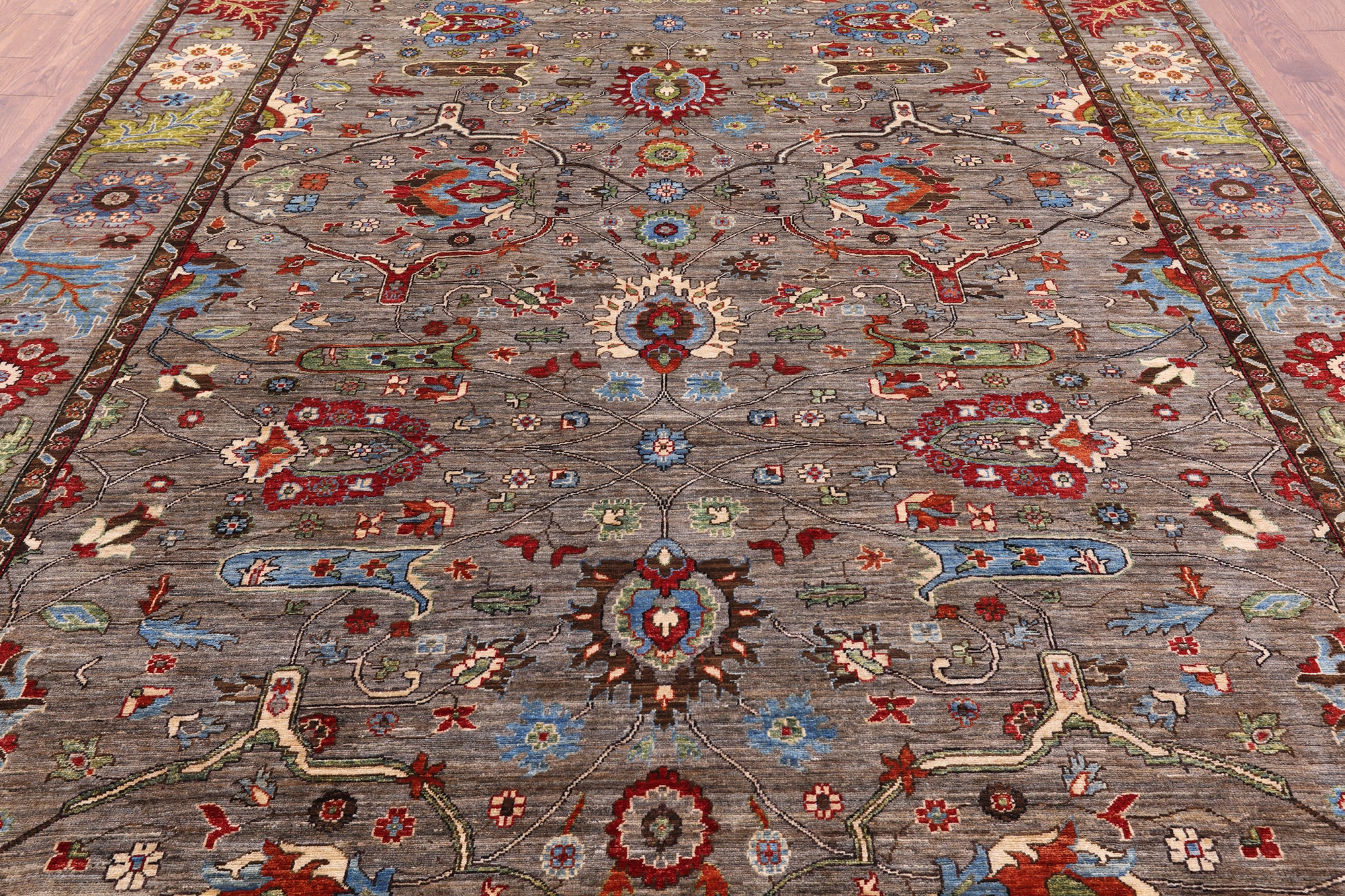 Persian Fine Serapi Hand Knotted Wool Rug - 8' 10" X 11' 6" - Golden Nile