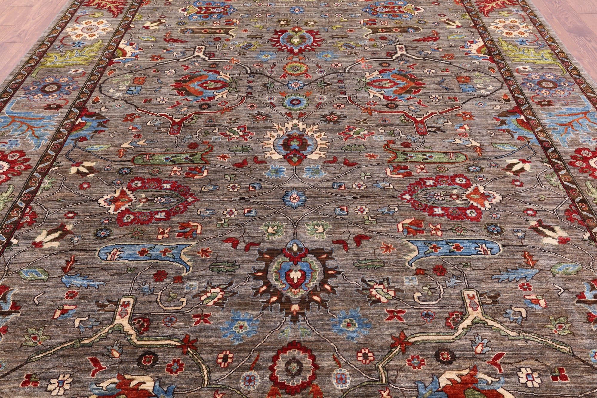 Persian Fine Serapi Hand Knotted Wool Rug - 8' 10" X 11' 6" - Golden Nile