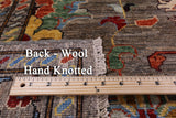 Peshawar Hand Knotted Wool Rug - 8' 0" X 9' 8" - Golden Nile