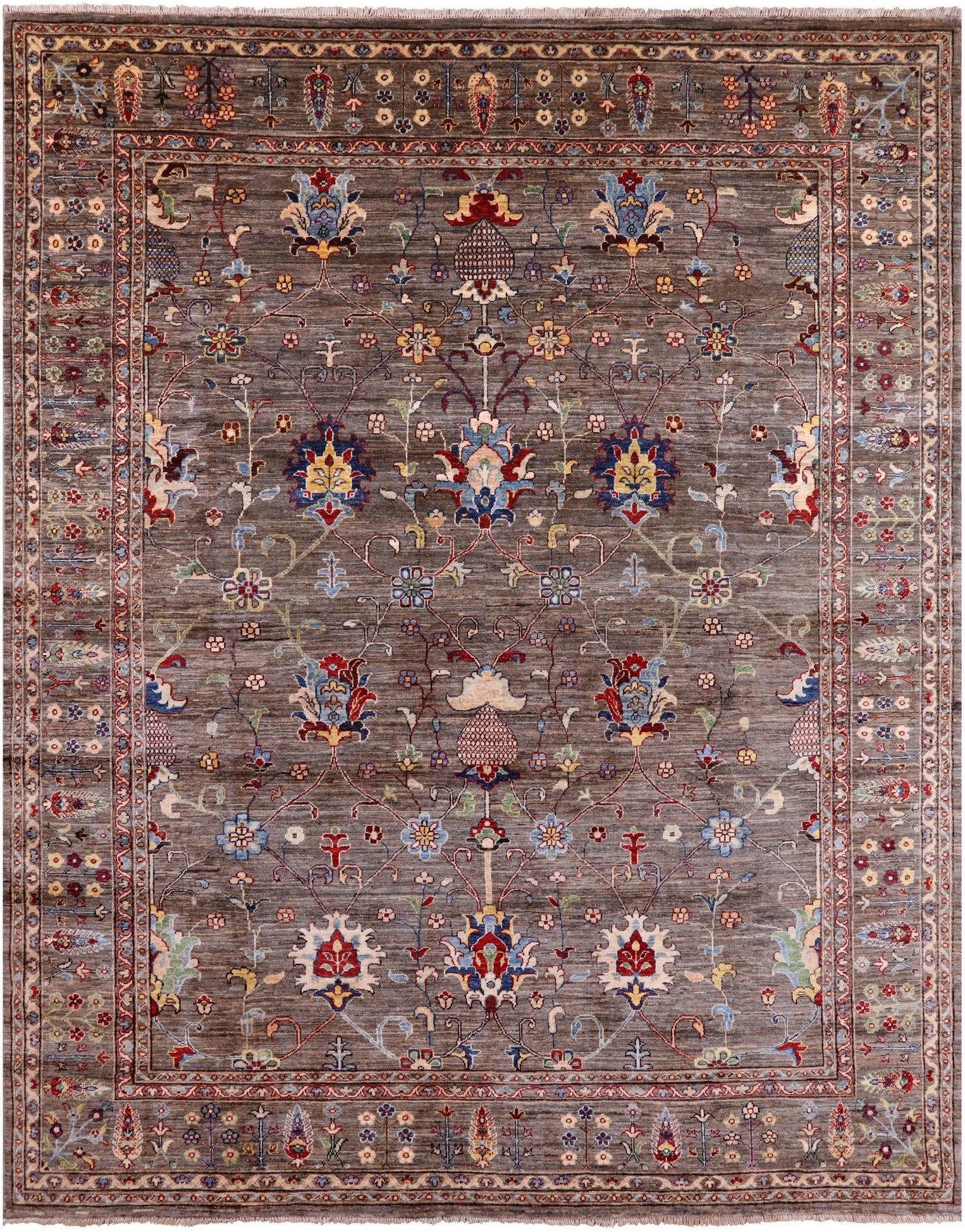 Peshawar Hand Knotted Wool Rug - 8' 0" X 10' 0" - Golden Nile