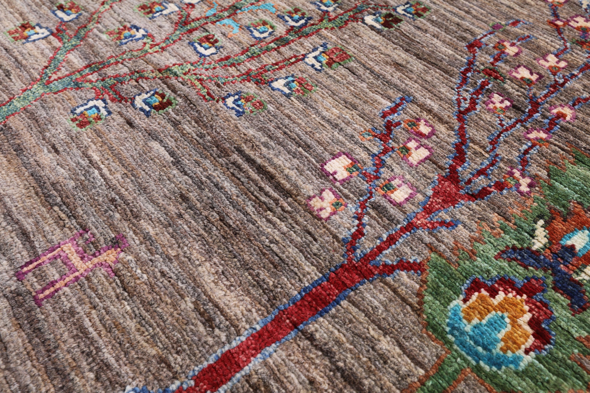 Tribal Persian Gabbeh Handmade Wool Rug - 5' 7" X 7' 9" - Golden Nile
