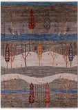 Persian Tribal Gabbeh Hand Knotted Wool Rug - 5' 8" X 7' 11" - Golden Nile