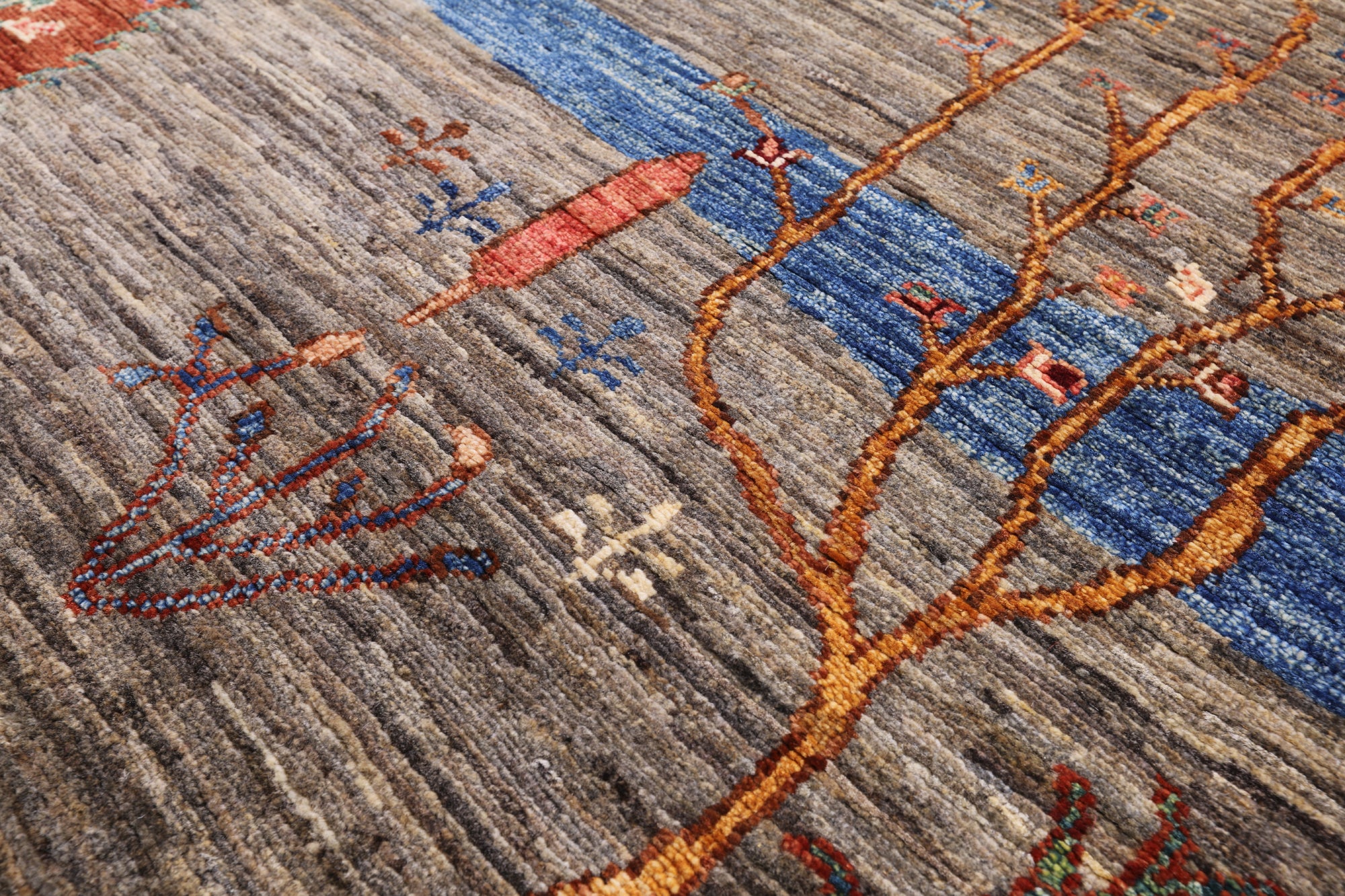 Persian Tribal Gabbeh Hand Knotted Wool Rug - 5' 8" X 7' 11" - Golden Nile