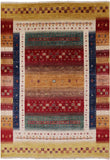 Persian Tribal Gabbeh Handmade Wool Rug - 5' 6" X 7' 10" - Golden Nile