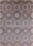 Geometric Persian Mamluk Hand Knotted Wool Rug - 8' 10" X 11' 9" - Golden Nile