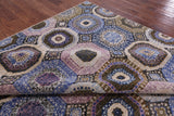 Geometric Persian Mamluk Hand Knotted Wool Rug - 7' 11" X 9' 10" - Golden Nile