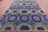 Geometric Persian Mamluk Hand Knotted Wool Rug - 8' 10" X 12' 6" - Golden Nile
