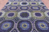 Geometric Persian Mamluk Hand Knotted Wool Rug - 8' 10" X 12' 6" - Golden Nile
