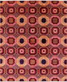 Geometric Persian Mamluk Hand Knotted Wool Rug - 8' 0" X 9' 9" - Golden Nile