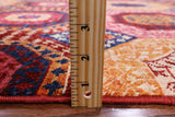 Geometric Persian Mamluk Hand Knotted Wool Rug - 8' 0" X 9' 9" - Golden Nile