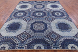 Geometric Persian Mamluk Hand Knotted Wool Rug - 7' 9" X 9' 8" - Golden Nile