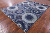 Geometric Persian Mamluk Hand Knotted Wool Rug - 7' 9" X 9' 8" - Golden Nile