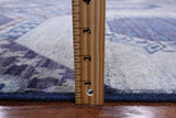 Geometric Persian Mamluk Hand Knotted Wool Rug - 7' 9" X 9' 8" - Golden Nile