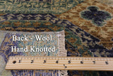 Geometric Persian Mamluk Handmade Wool Rug - 5' 7" X 7' 11" - Golden Nile