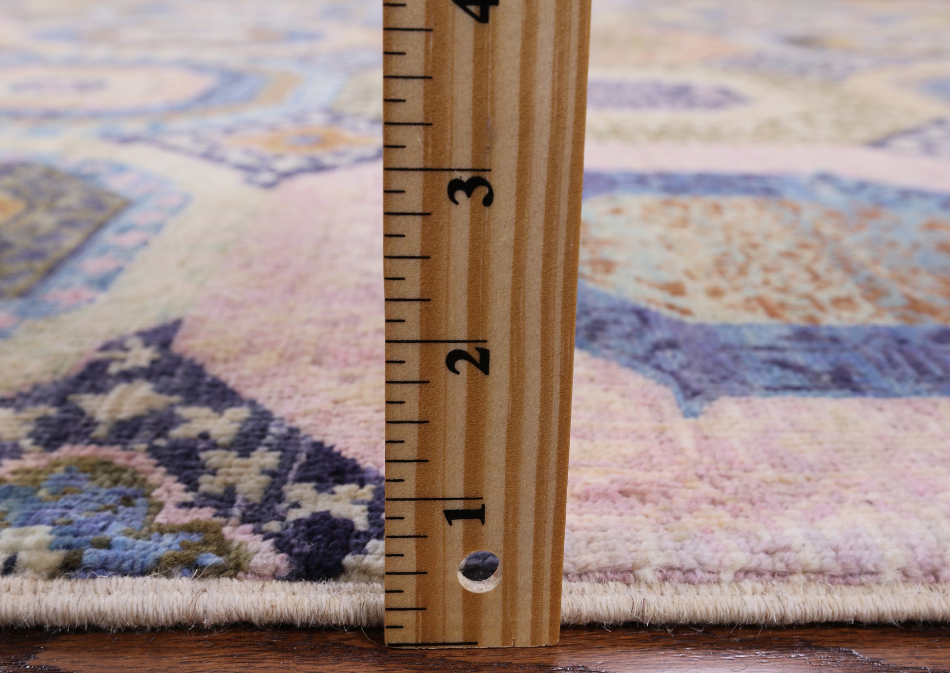 Geometric Persian Mamluk Handmade Wool Rug - 6' 7" X 9' 8" - Golden Nile