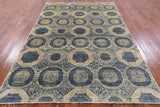 Geometric Persian Mamluk Hand Knotted Wool Rug - 6' 0" X 9' 0" - Golden Nile