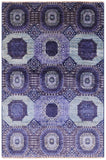 Geometric Persian Mamluk Hand Knotted Wool Rug - 3' 11" X 6' 0" - Golden Nile