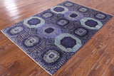 Geometric Persian Mamluk Hand Knotted Wool Rug - 3' 11" X 6' 0" - Golden Nile