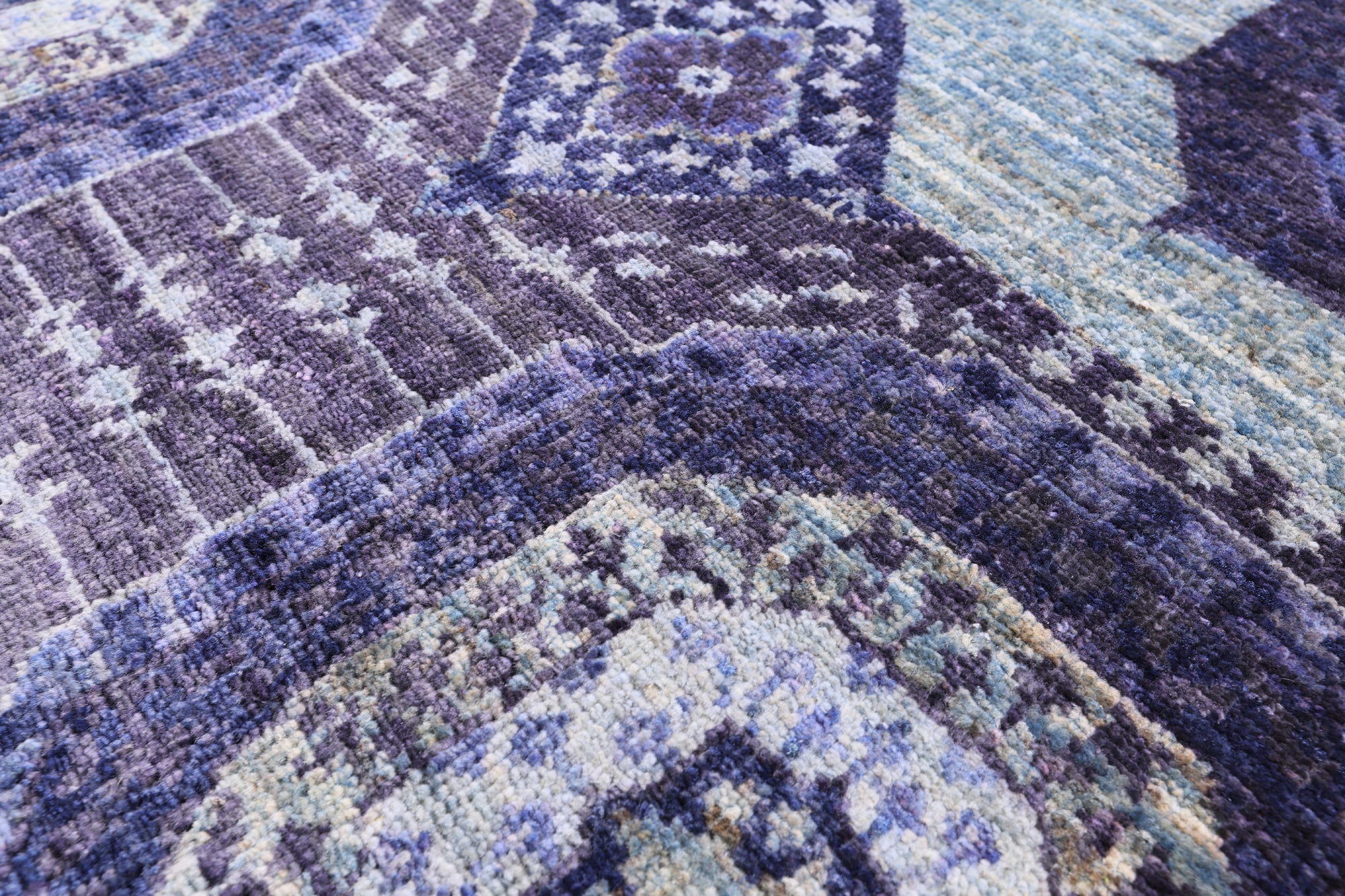 Geometric Persian Mamluk Hand Knotted Wool Rug - 3' 11" X 6' 0" - Golden Nile