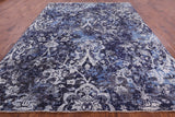 Modern Hand Knotted Wool & Silk Rug - 9' 0" X 11' 10" - Golden Nile