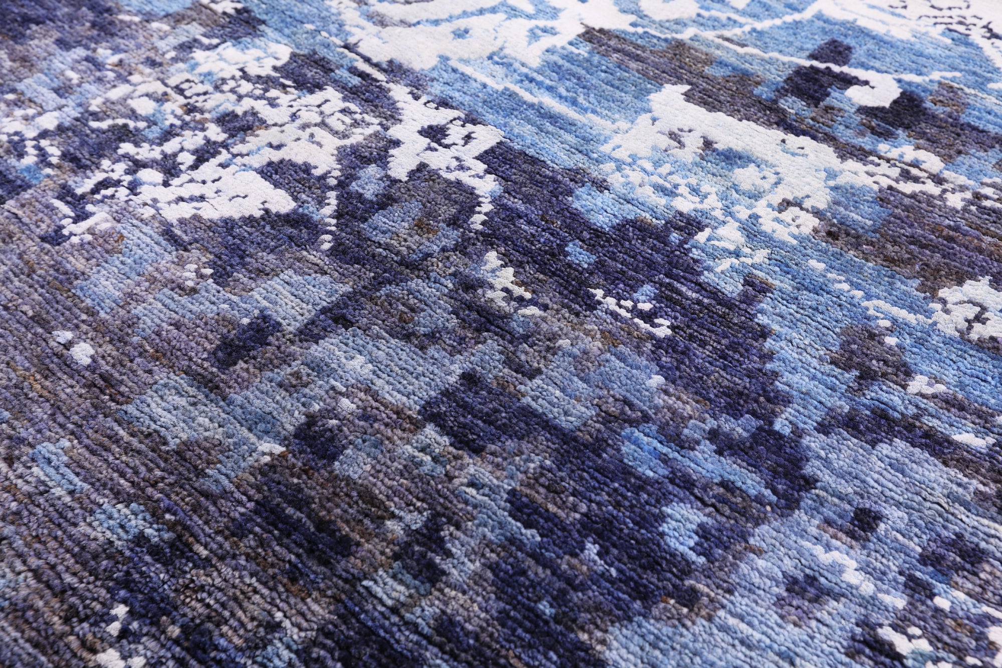 Modern Hand Knotted Wool & Silk Rug - 9' 0" X 11' 10" - Golden Nile