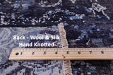 Modern Hand Knotted Wool & Silk Rug - 9' 0" X 11' 10" - Golden Nile