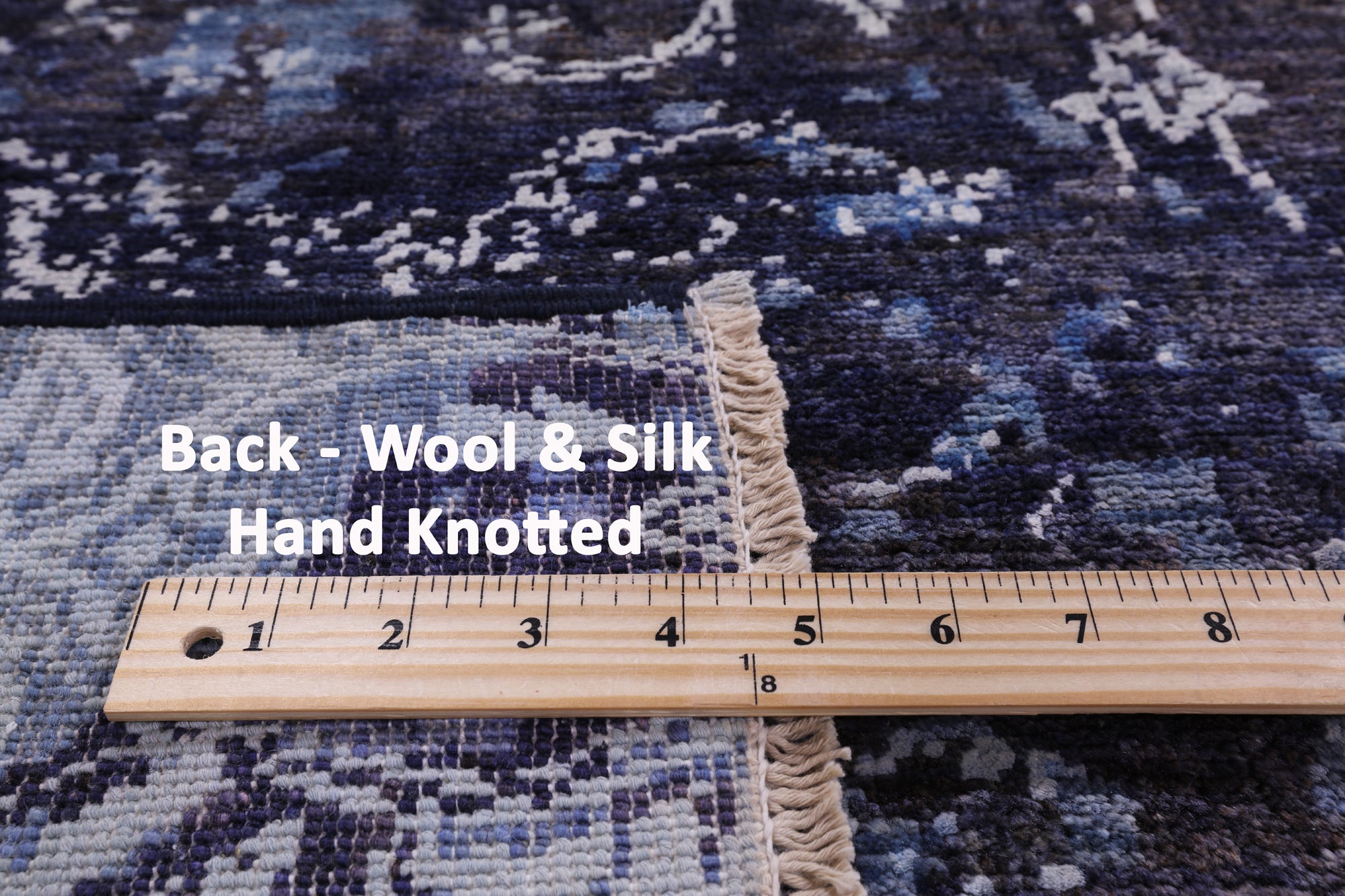 Modern Hand Knotted Wool & Silk Rug - 9' 0" X 11' 10" - Golden Nile