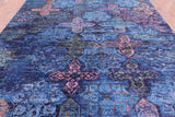 Contemporary Hand Knotted Wool & Silk Rug - 8' 11" X 11' 9" - Golden Nile