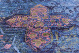 Contemporary Hand Knotted Wool & Silk Rug - 8' 11" X 11' 9" - Golden Nile
