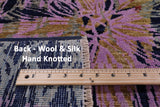 Modern Hand Knotted Wool & Silk Rug - 8' 10" X 11' 10" - Golden Nile