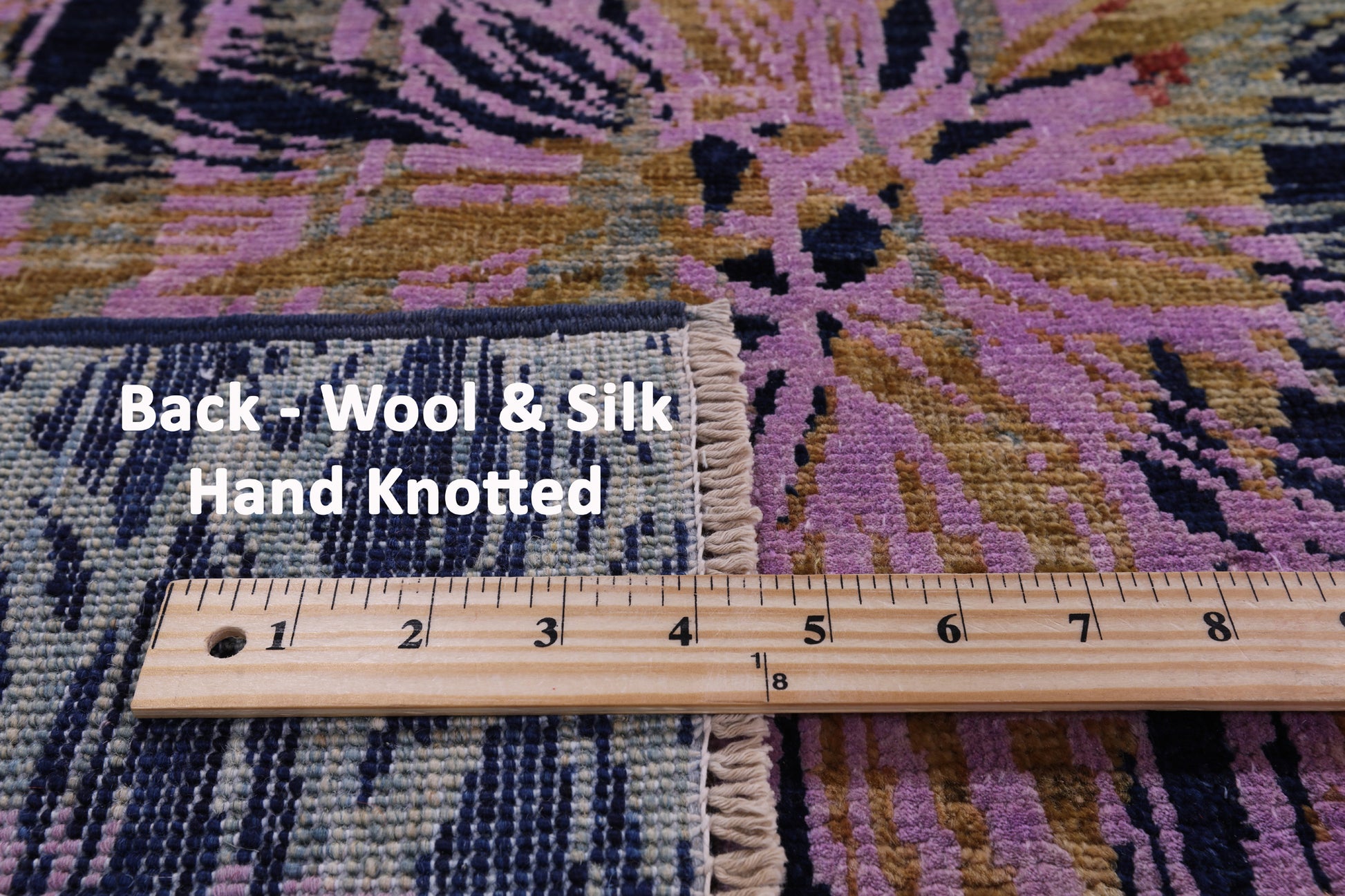 Modern Hand Knotted Wool & Silk Rug - 8' 10" X 11' 10" - Golden Nile
