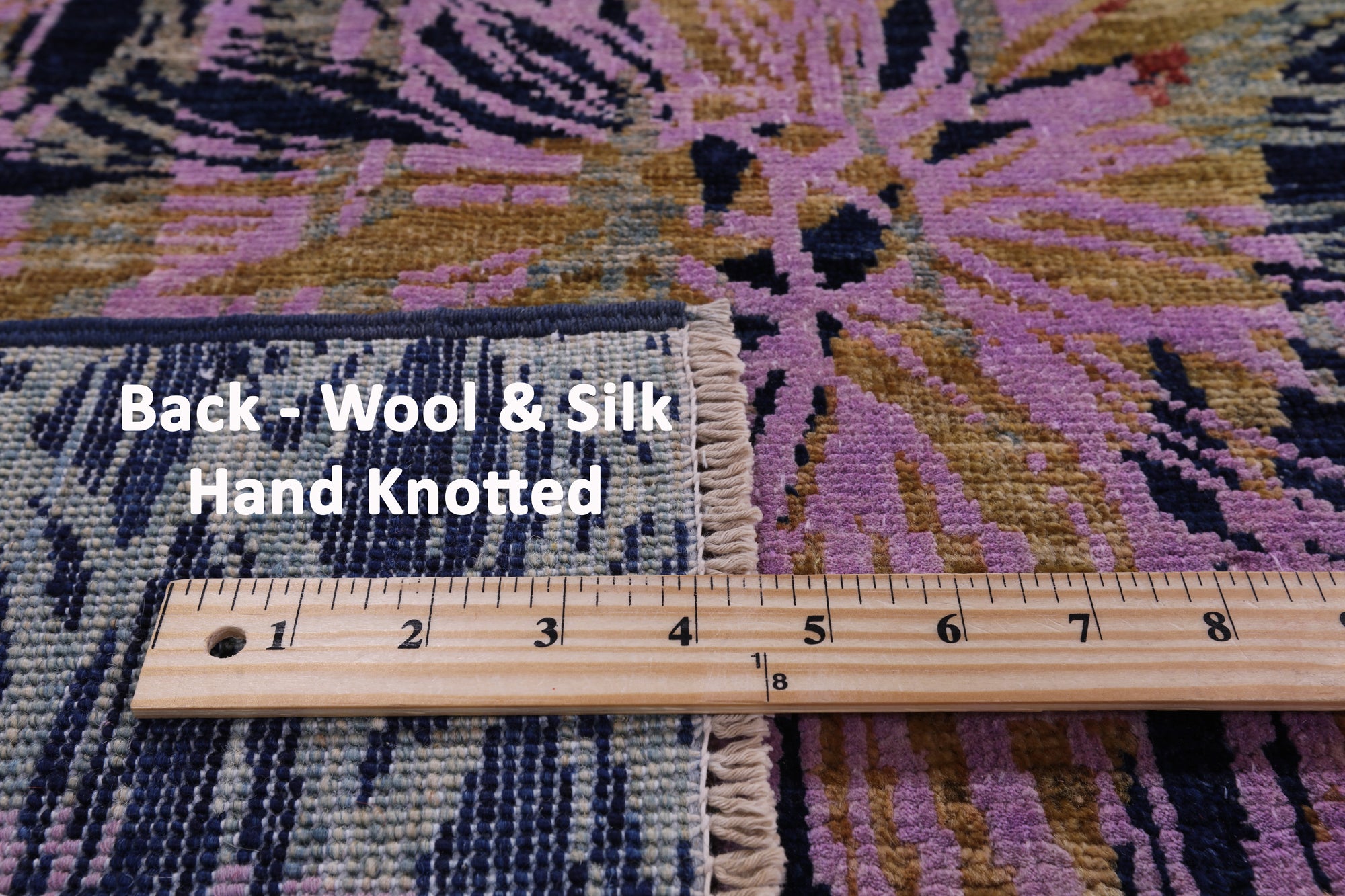 Modern Hand Knotted Wool & Silk Rug - 8' 10" X 11' 10" - Golden Nile