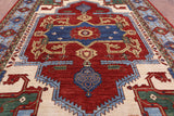 Red Persian Fine Serapi Handmade Wool Rug - 9' 9" X 13' 9" - Golden Nile