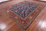 Blue Persian Fine Serapi Handmade Wool Rug - 9' 4" X 11' 11" - Golden Nile