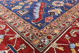 Blue Persian Fine Serapi Handmade Wool Rug - 9' 4" X 11' 11" - Golden Nile