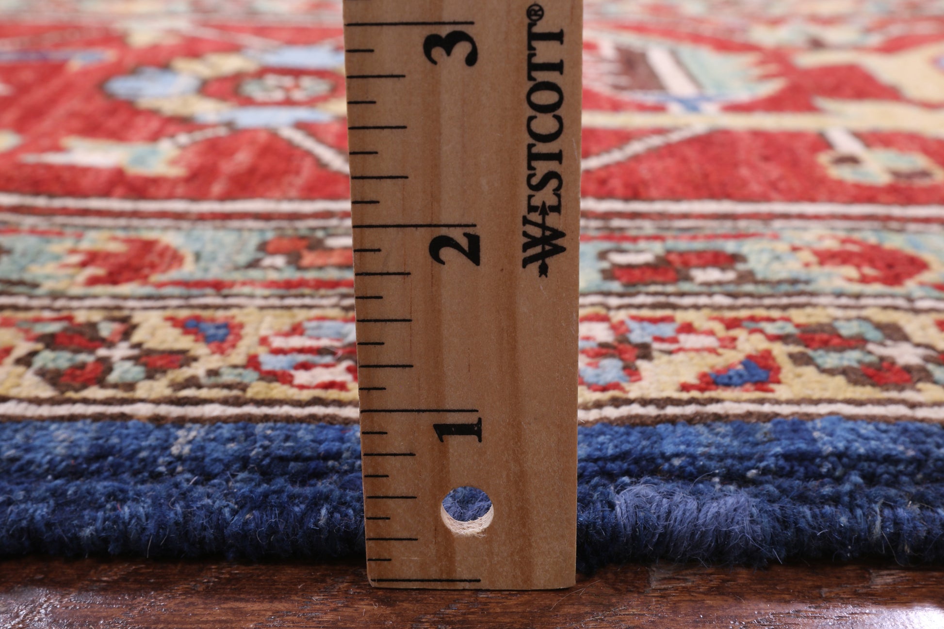 Blue Persian Fine Serapi Handmade Wool Rug - 9' 4" X 11' 11" - Golden Nile
