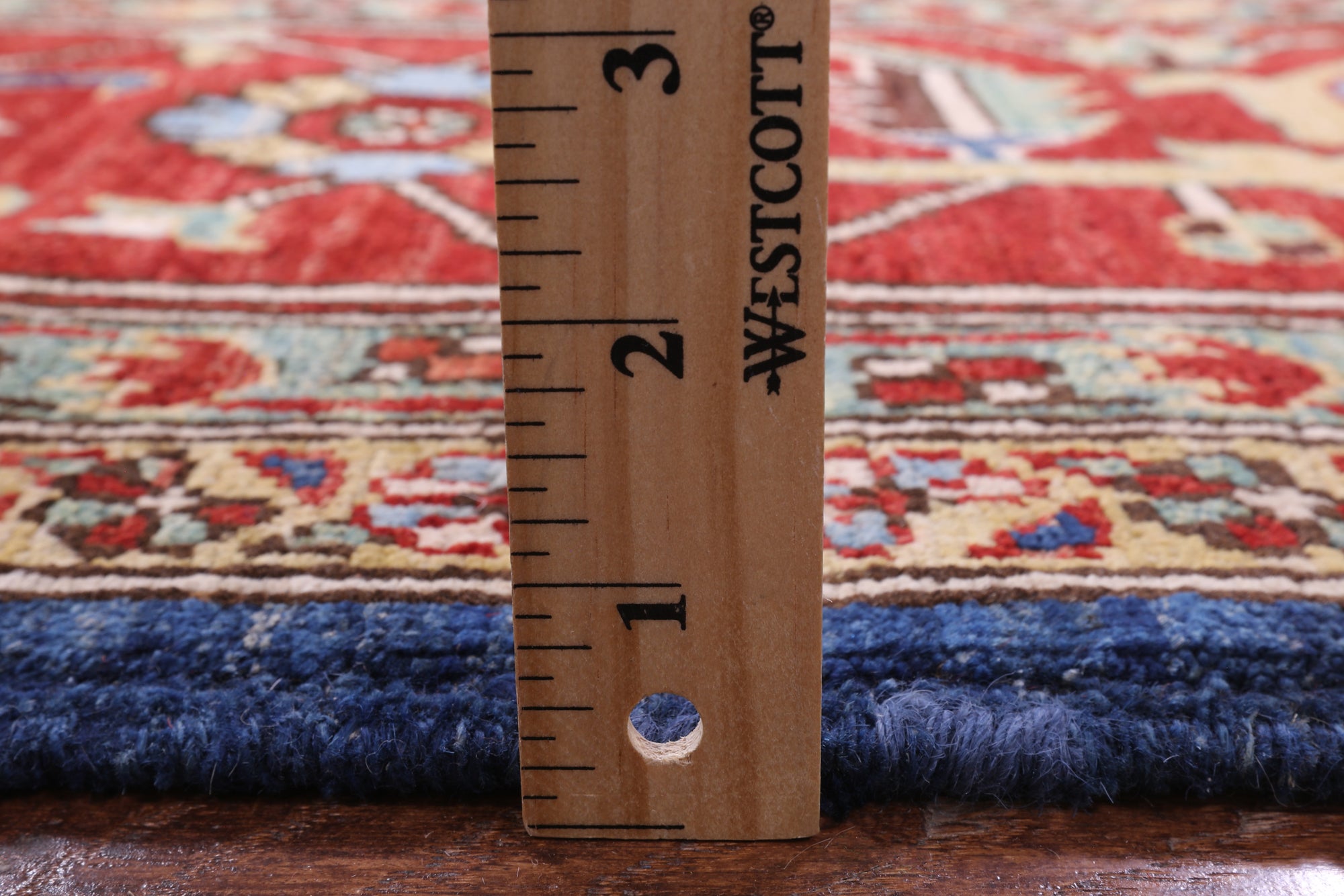 Blue Persian Fine Serapi Handmade Wool Rug - 9' 4" X 11' 11" - Golden Nile