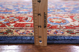 Blue Persian Fine Serapi Hand Knotted Wool Rug - 8' 3" X 9' 10" - Golden Nile