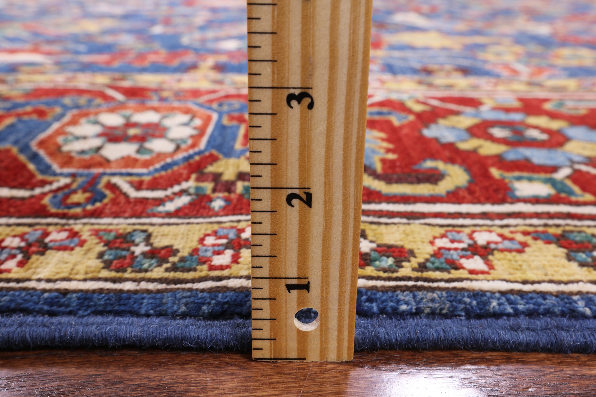 Blue Persian Fine Serapi Hand Knotted Wool Rug - 7' 11" X 10' 0" - Golden Nile