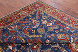 Blue Persian Fine Serapi Hand Knotted Wool Rug - 7' 11" X 10' 0" - Golden Nile