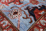 Blue Persian Fine Serapi Handmade Wool Runner Rug - 2' 9" X 10' 11" - Golden Nile