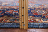 Blue Persian Fine Serapi Hand Knotted Wool Rug - 5' 2" X 11' 10" - Golden Nile