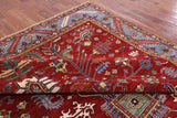 Red Persian Fine Serapi Handmade Wool Rug - 9' 0" X 12' 5" - Golden Nile