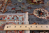 Grey Peshawar Hand Knotted Wool Rug - 5' 0" X 6' 7" - Golden Nile