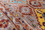 Khorjin Persian Gabbeh Hand Knotted Wool Rug - 5' 1" X 6' 8" - Golden Nile