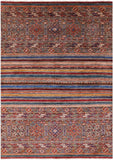 Khorjin Persian Gabbeh Handmade Wool Rug - 4' 11" X 6' 11" - Golden Nile