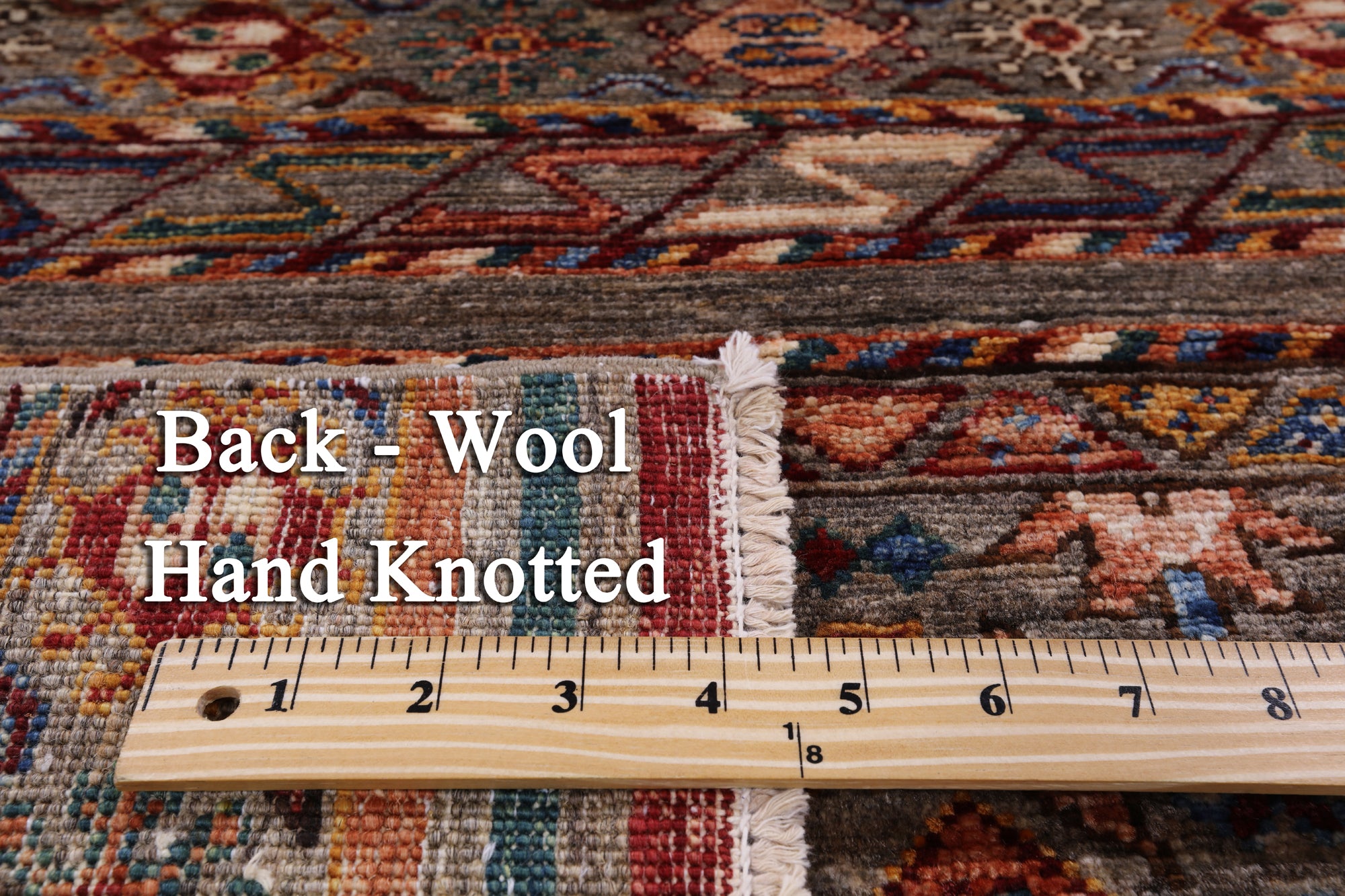 Khorjin Persian Gabbeh Handmade Wool Rug - 4' 11" X 6' 11" - Golden Nile