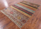 Khorjin Persian Gabbeh Hand Knotted Wool Rug - 5' 9" X 8' 6" - Golden Nile
