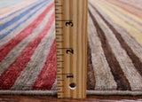 Khorjin Persian Gabbeh Hand Knotted Wool Rug - 5' 9" X 8' 6" - Golden Nile