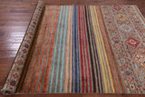 Khorjin Persian Gabbeh Hand Knotted Wool Rug - 5' 9" X 8' 6" - Golden Nile